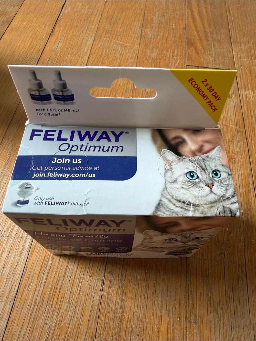 2-Feliway Optimum Enhanced Calming Refill Pack - Purple & White - Picture 3 of 6